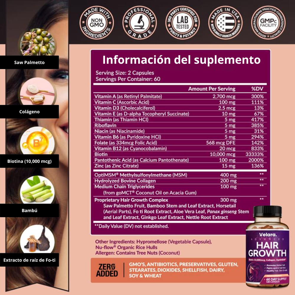 Velara | Suplemento para el Cabello